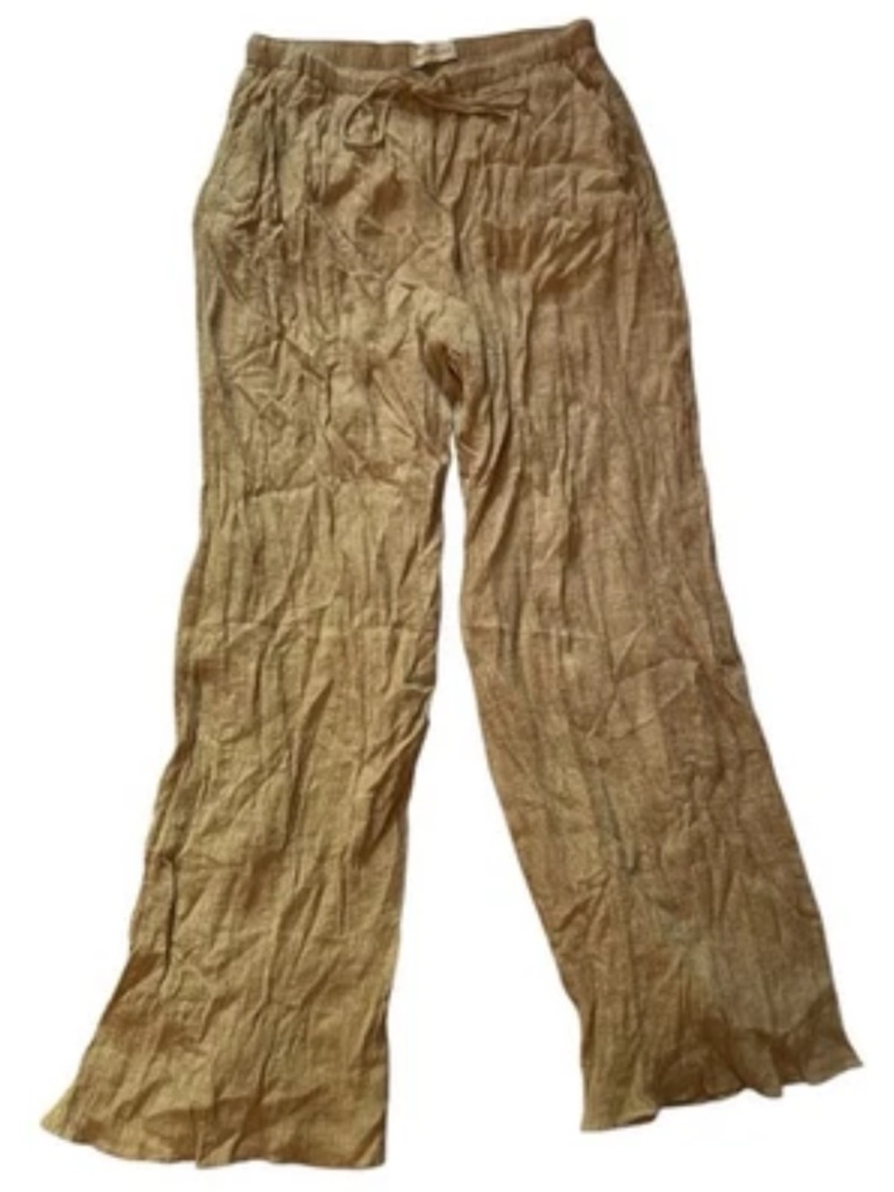 Abercrombie & Fitch Beige Linen Preppy Pleated Lightweight Pants Size Medium